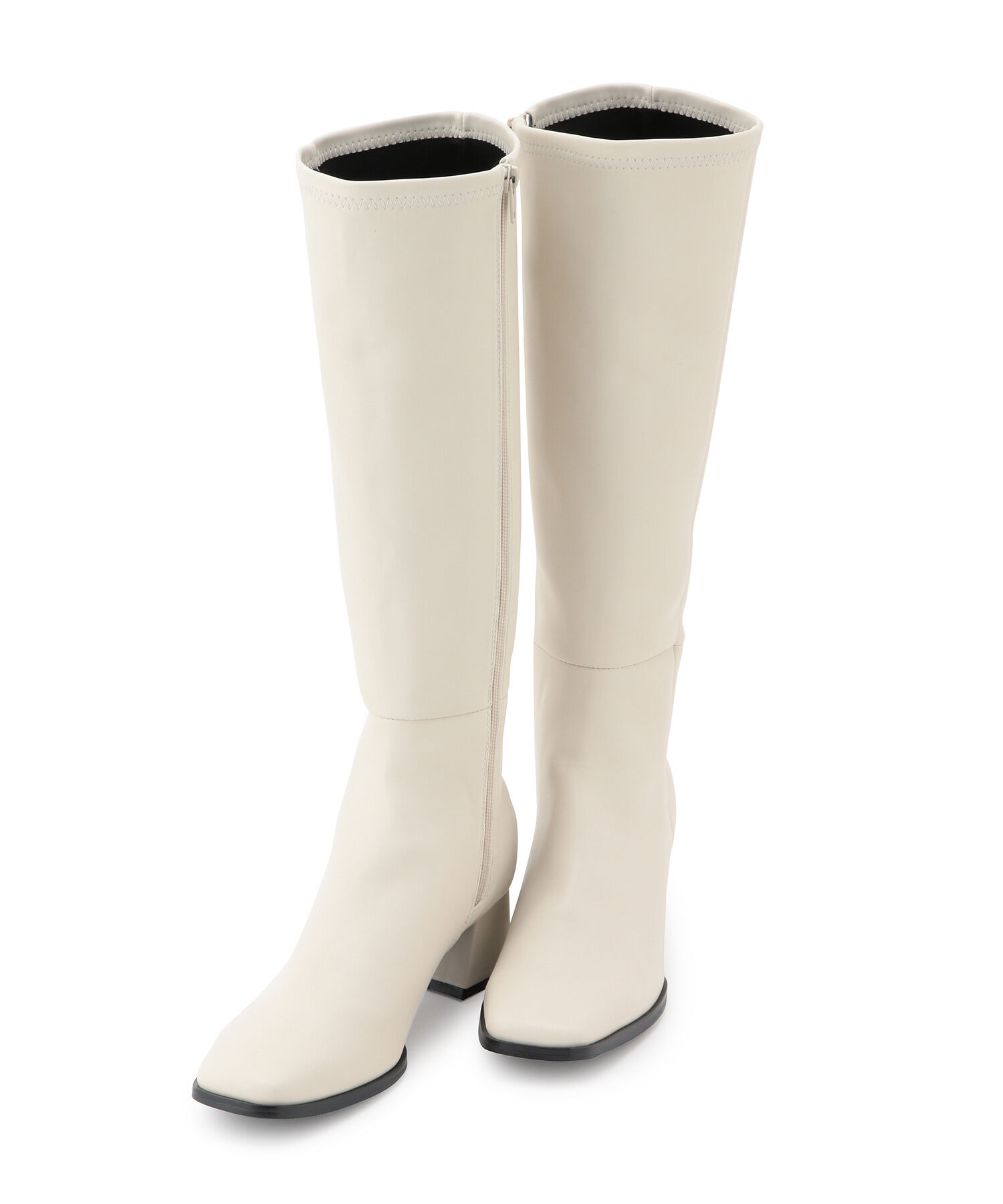 Juze「スクエアトゥストレッチロングブーツ」|その他|