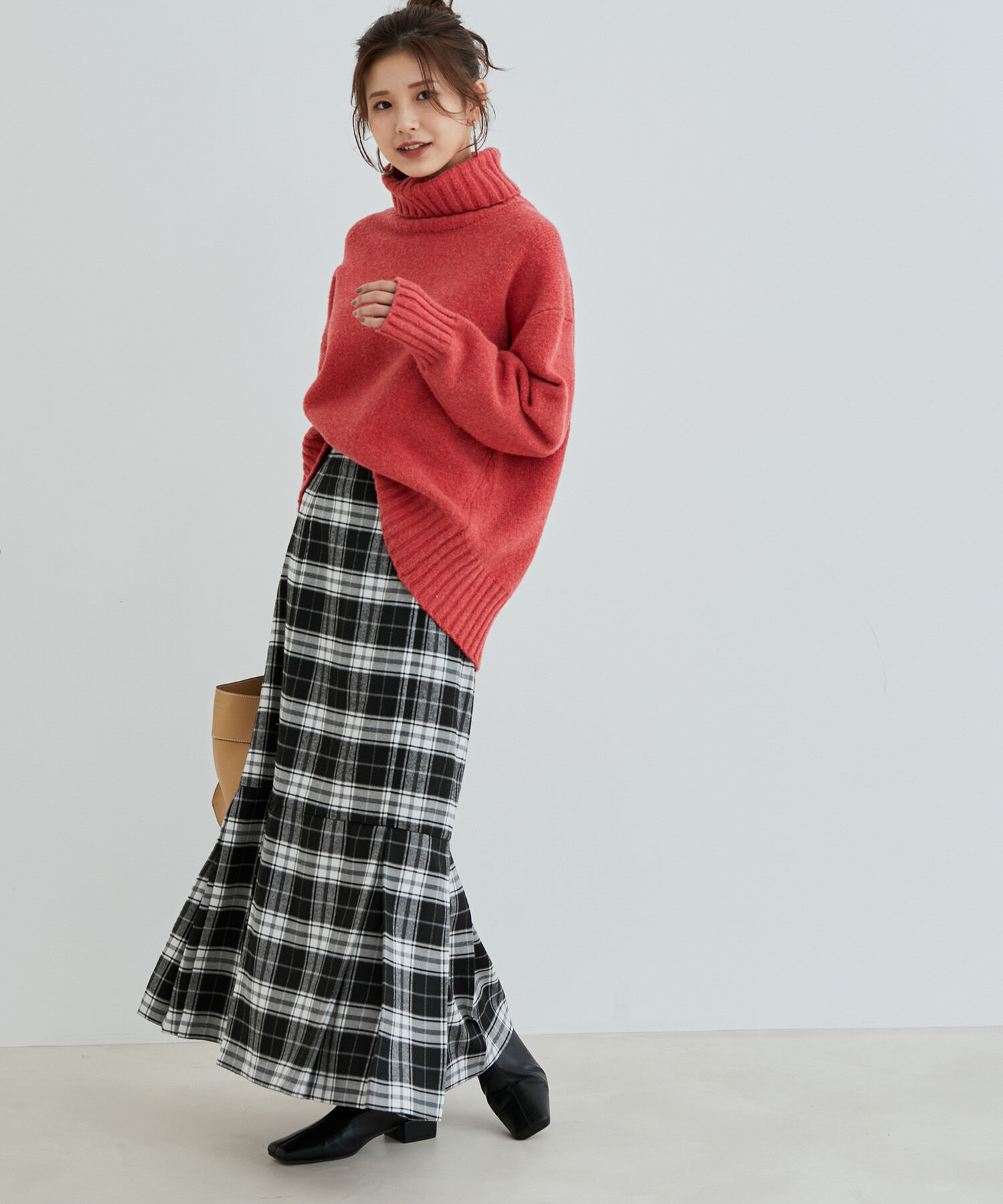 VIS「チェックアソートマーメイドスカート」|スカート|