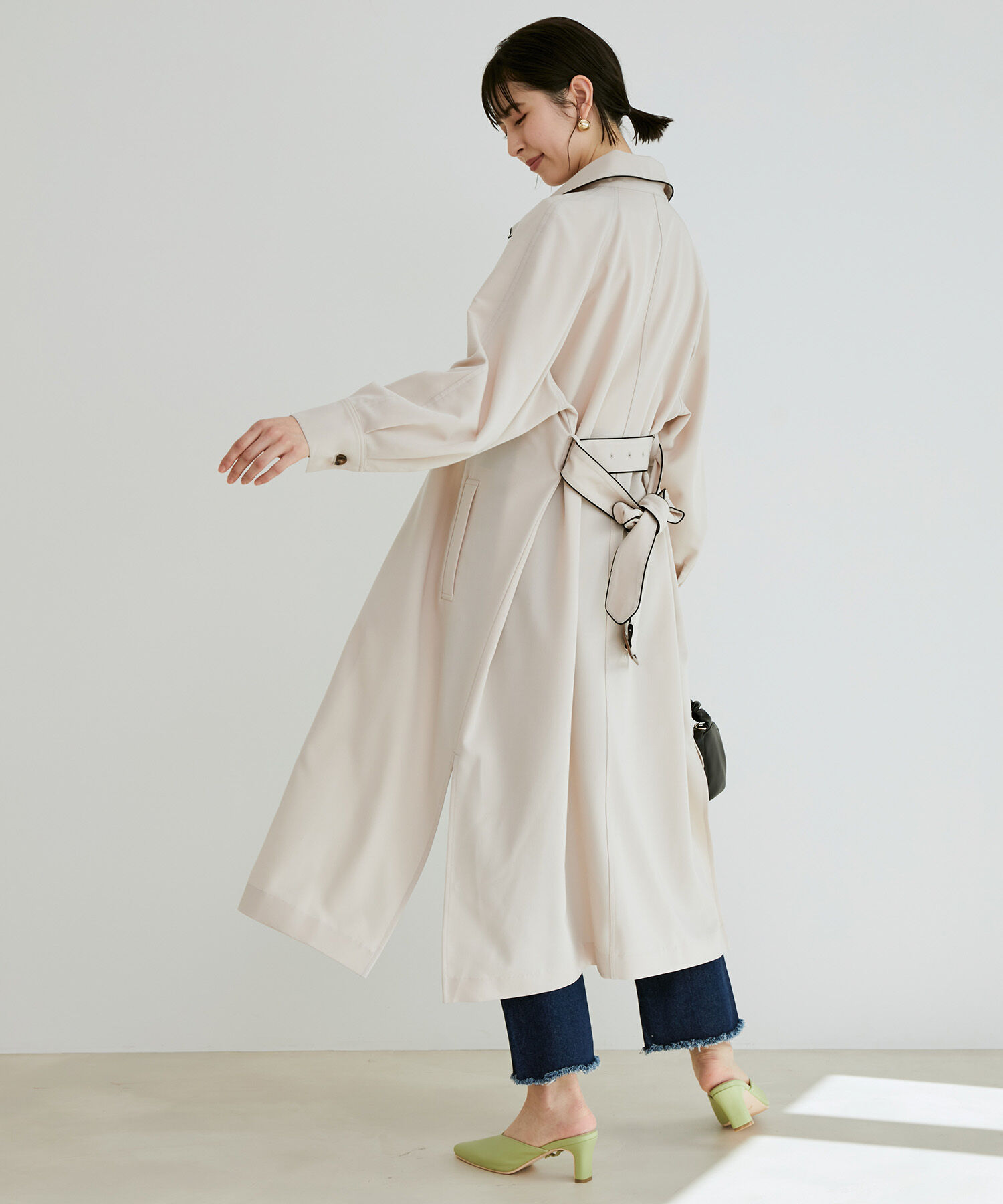 VIS「スタンドカラーコート」|トレンチコート|
