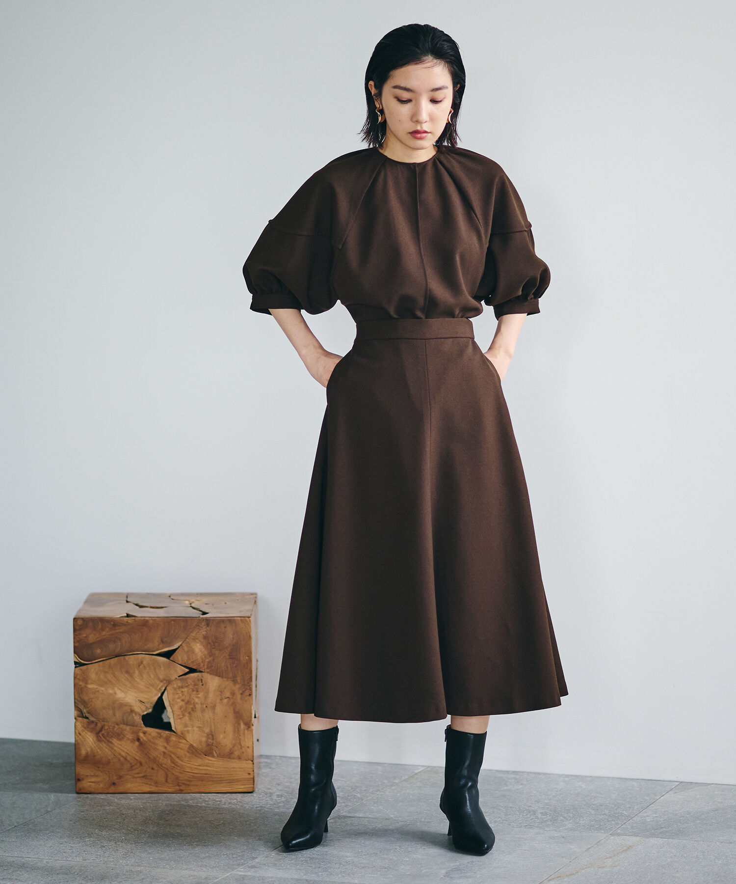 Juze「【生活防水・抗菌防臭】リサイクルレザーポインテッドミドルブーツ【sustainable】」|その他|