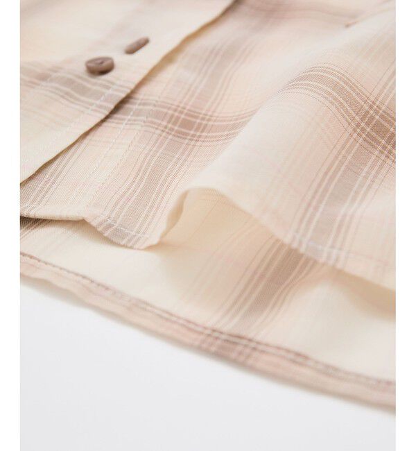 VIS「シアー＆チェックショート丈シャツ」|シャツ・ブラウス|