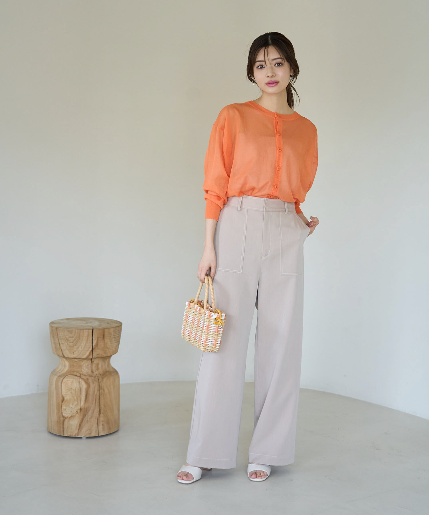 Rope&rsquo;Picnic「【WEB限定カラー:ピンク】2WAY/シアーカーディガン」|カーディガン|