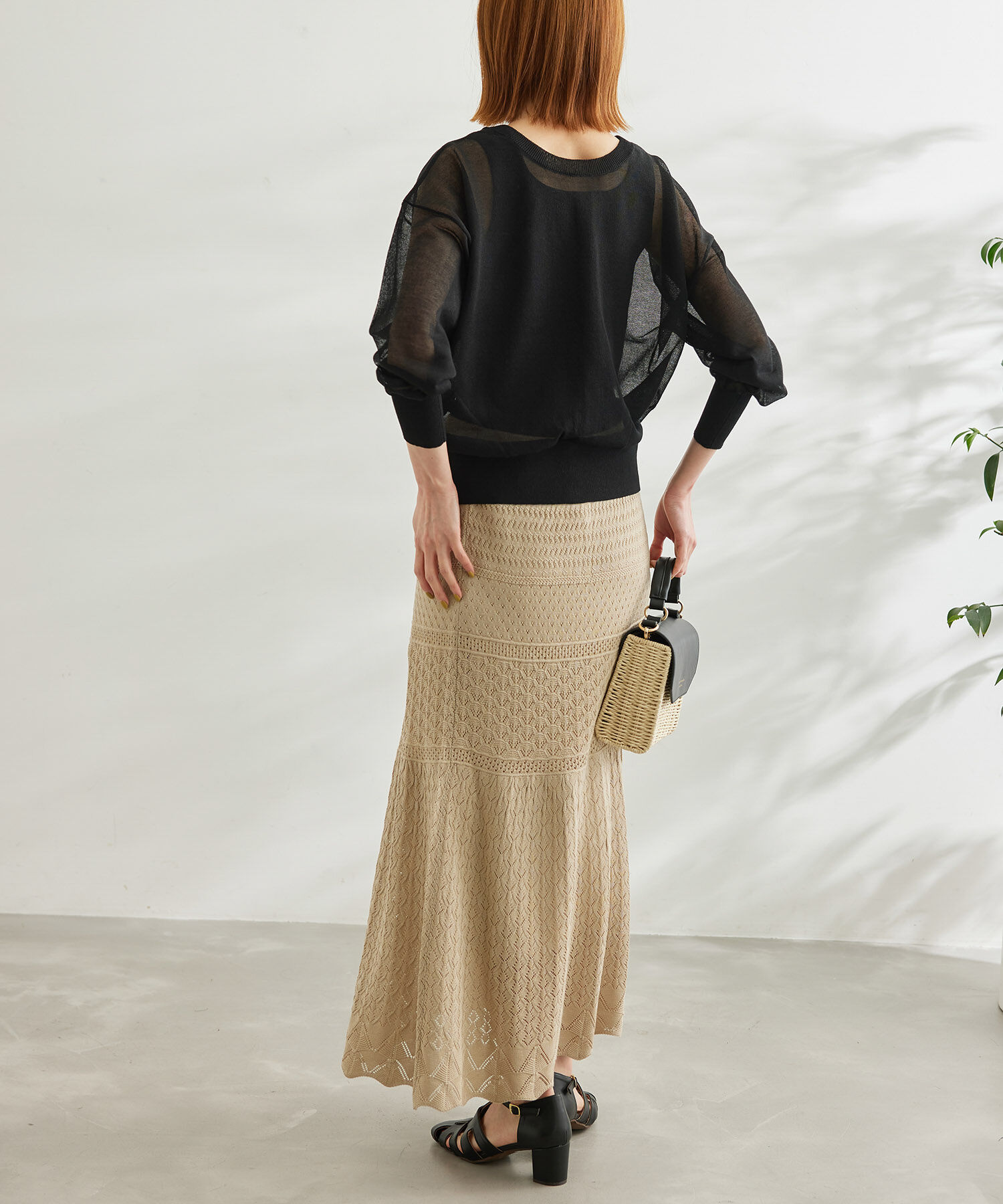 Rope&rsquo;Picnic「【WEB限定カラー:ピンク】2WAY/シアーカーディガン」|カーディガン|