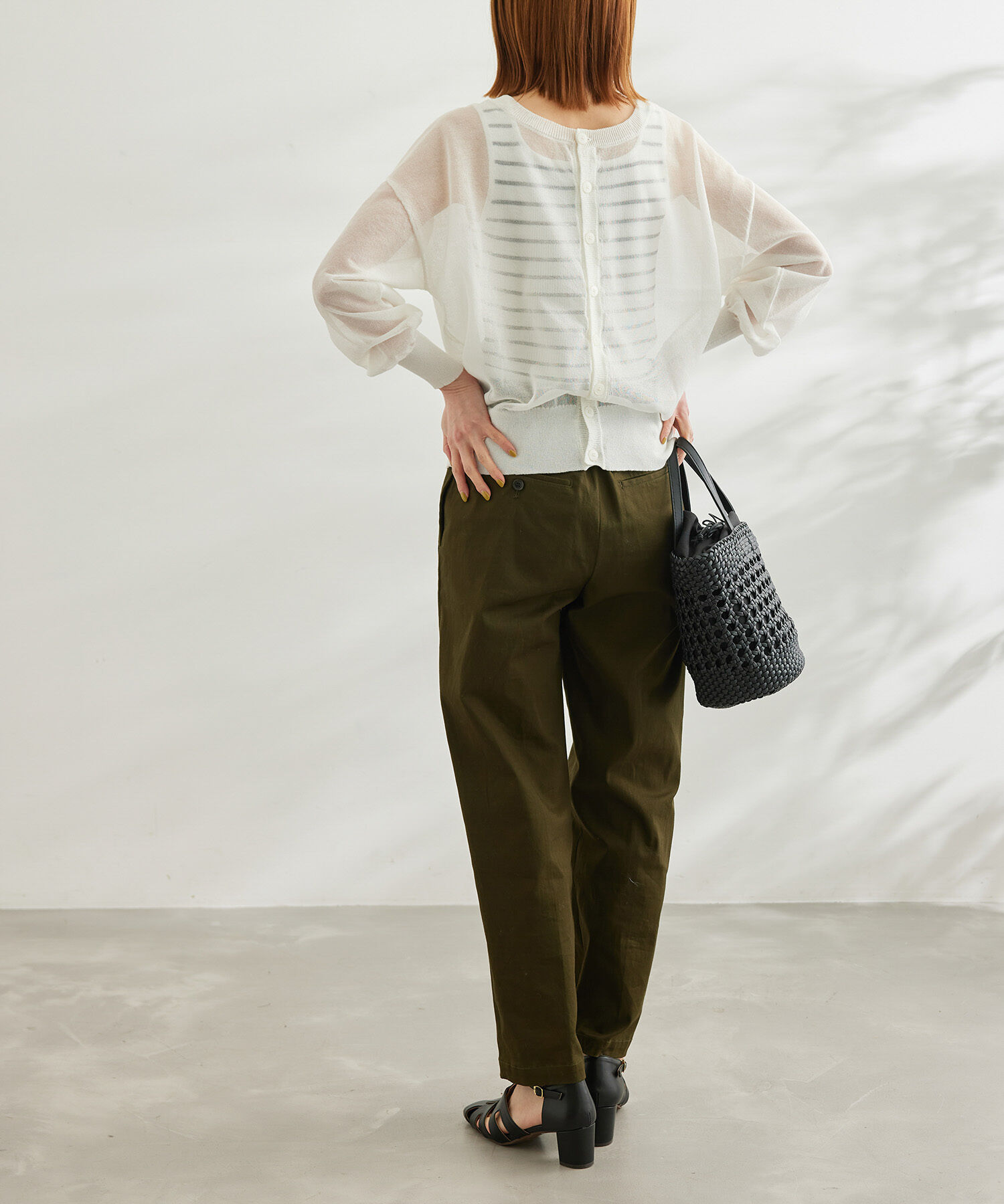 Rope&rsquo;Picnic「【WEB限定カラー:ピンク】2WAY/シアーカーディガン」|カーディガン|