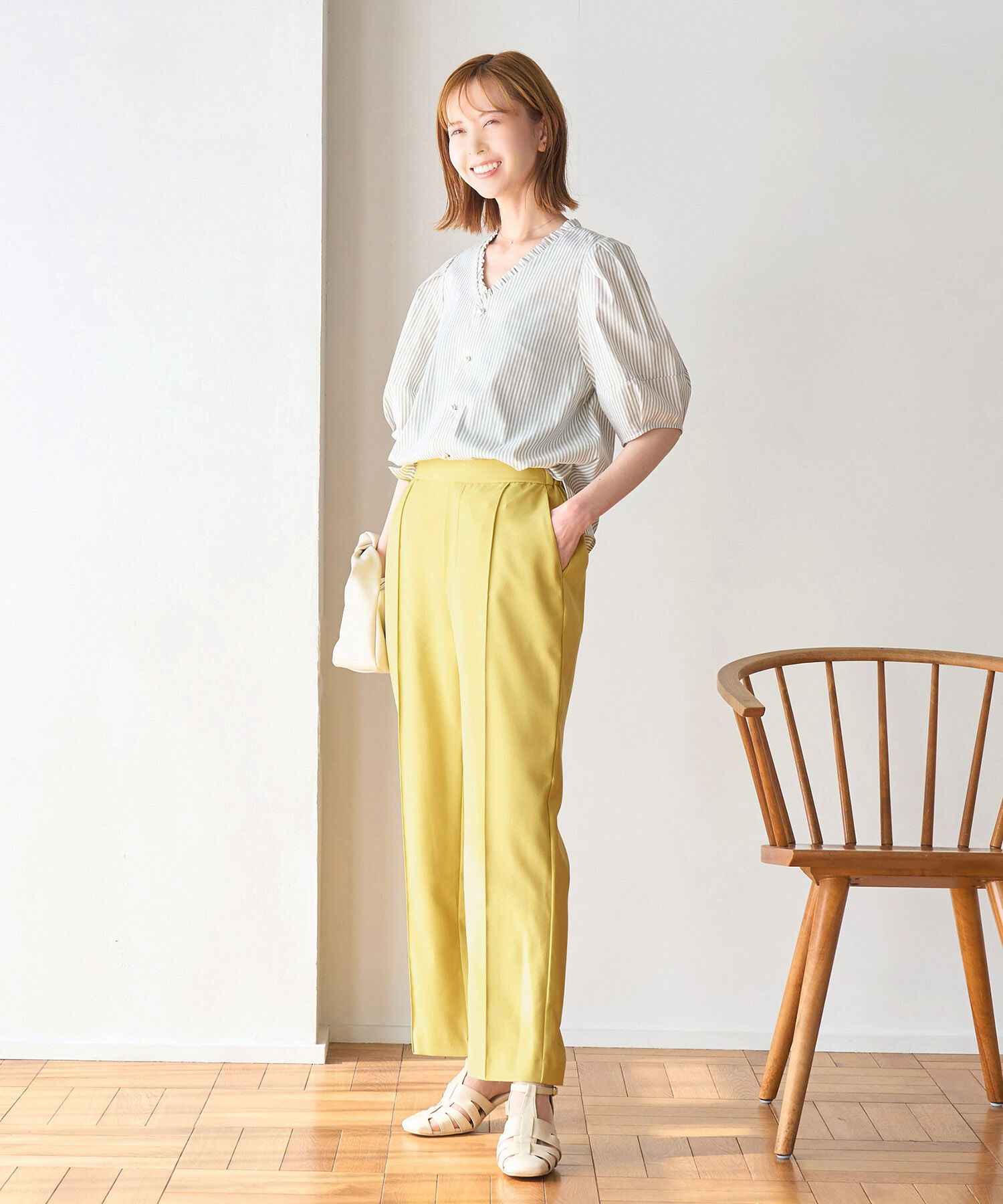 Rope&rsquo;Picnic「ラク美/スティックパンツ」|スラックス|