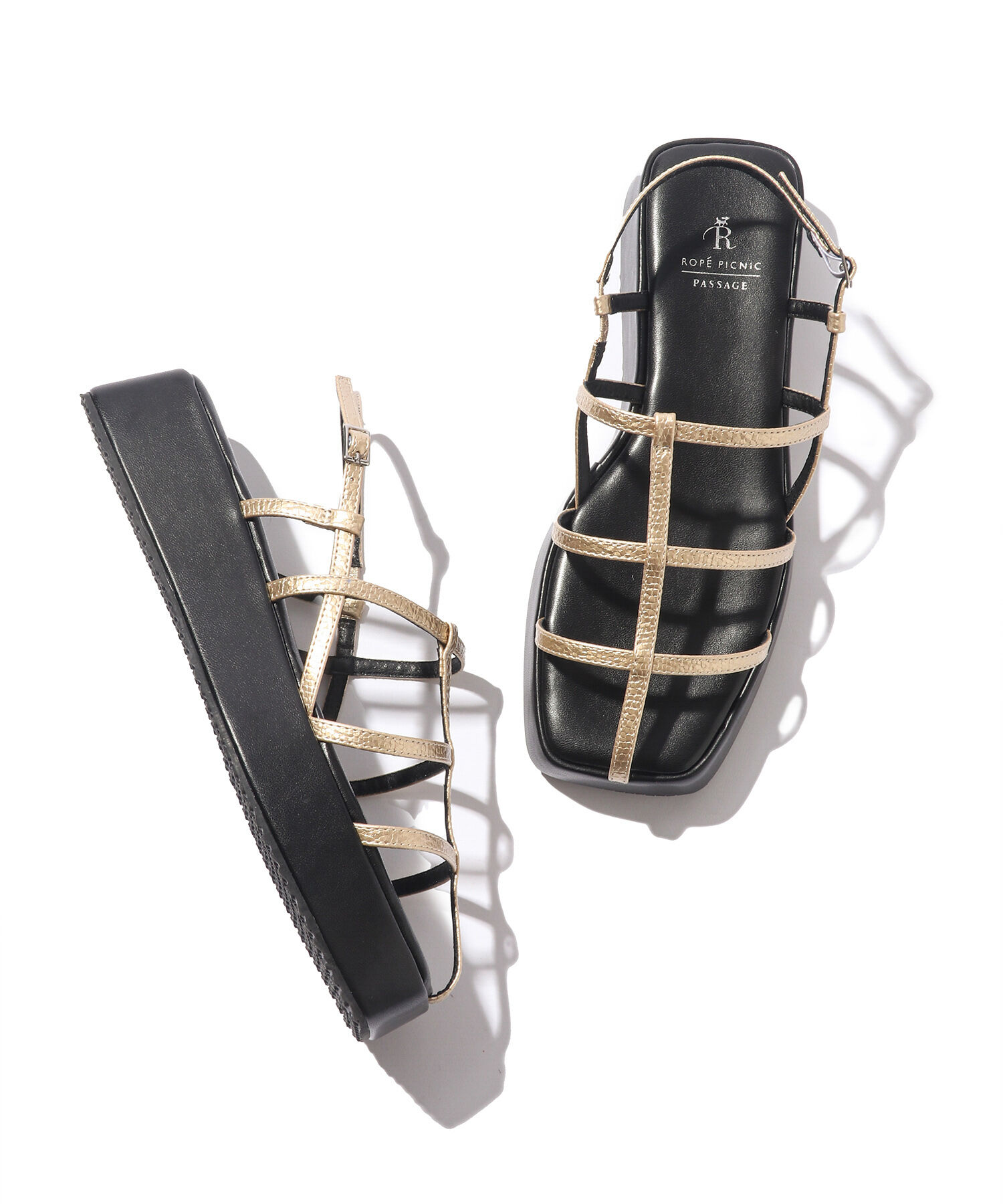 ROPE PICNIC PASSAGE「スキニーストラッププラットフォームサンダル」|サンダル|