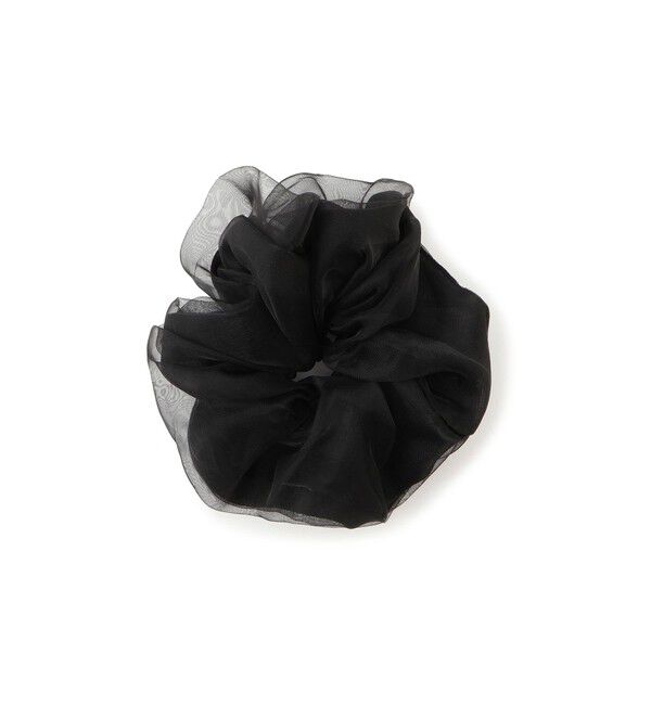 ROPE PICNIC PASSAGE「プレート付きオーガンジー&times;シャイニーコンビシュシュ」|ヘアゴム・シュシュ|