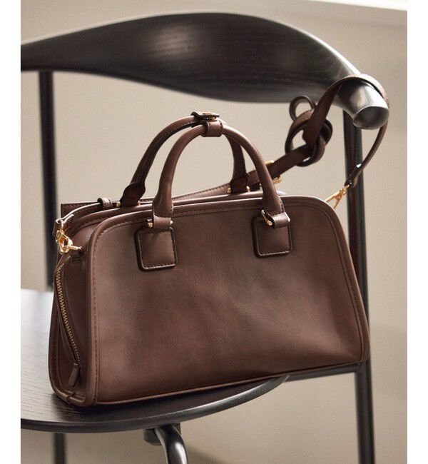 ROPE PICNIC PASSAGE「ワイドスクエアボストンバッグ/2WAY」|ボストンバッグ|ブラウン系(22)