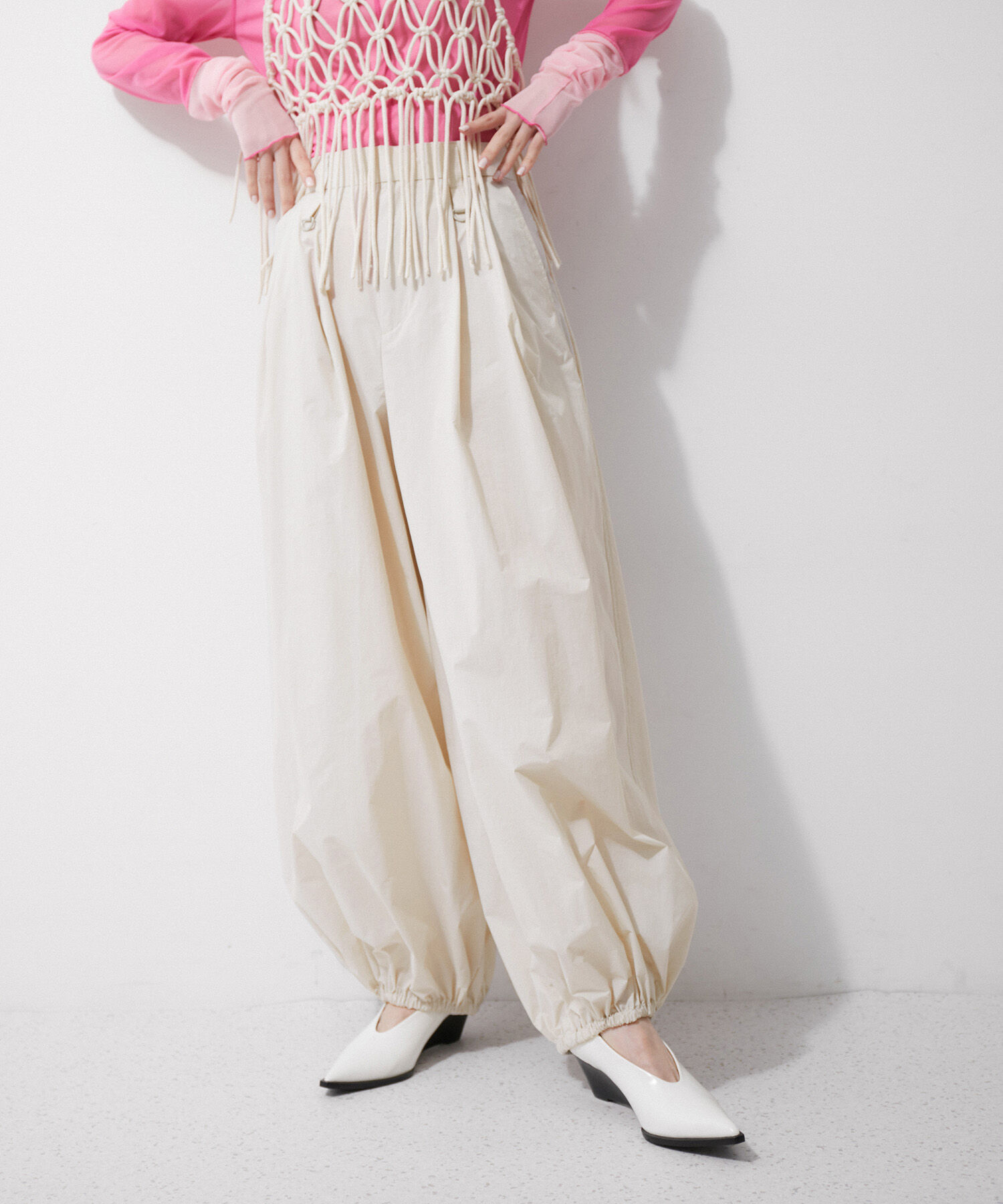 ADAM ET ROPE'「【環境配慮】パラシュートスラックス」|その他|オフホワイト(15)