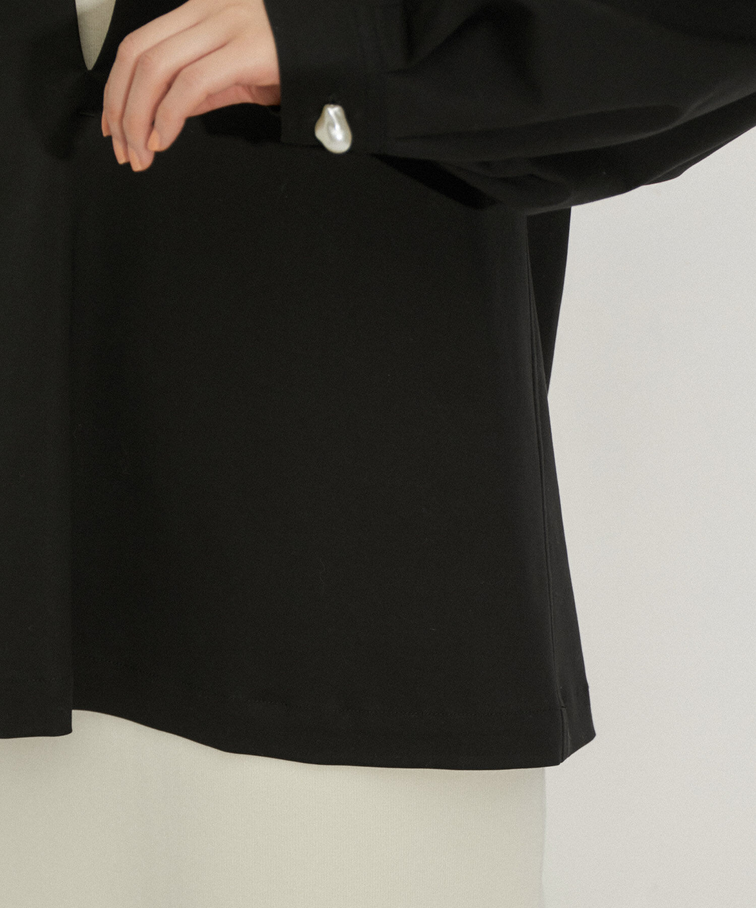 ADAM ET ROPE'「タックスリーブスキッパーシャツ」|シャツ・ブラウス|