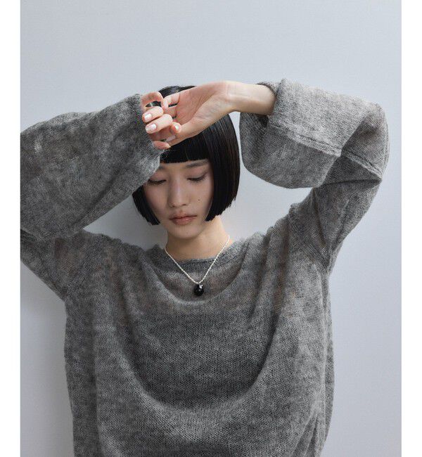 ADAM ET ROPE'「【WEB限定】ボリュームスリーブモヘアプルオーバー」|ニット・セーター|グレー(07)