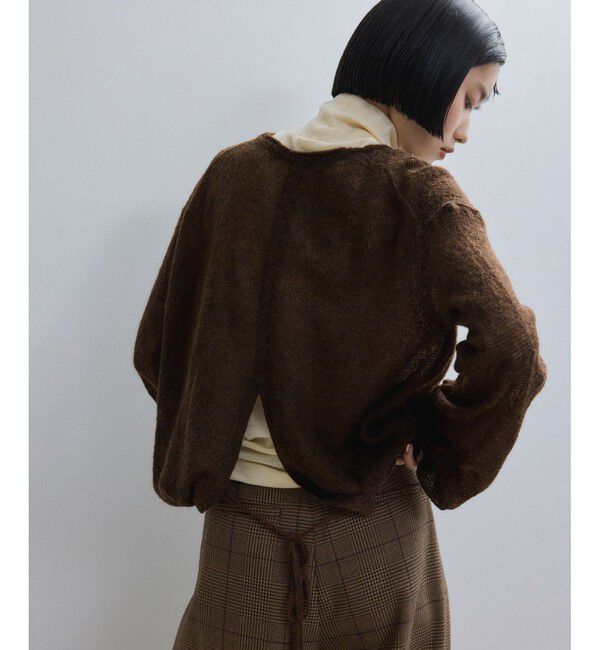 ADAM ET ROPE'「【WEB限定】ボリュームスリーブモヘアプルオーバー」|ニット・セーター|