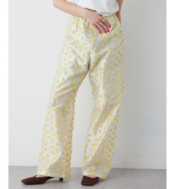 THE PAUSE「【THE PAUSE】フラワージャガードパンツ」|チノ|