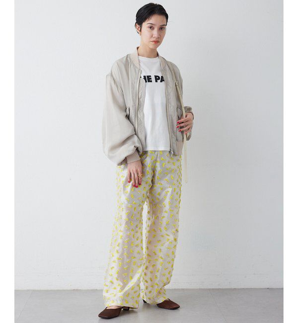 THE PAUSE「【THE PAUSE】フラワージャガードパンツ」|チノ|