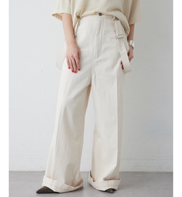  「サスペンダーチノパンツ」|チノ|オフホワイト
