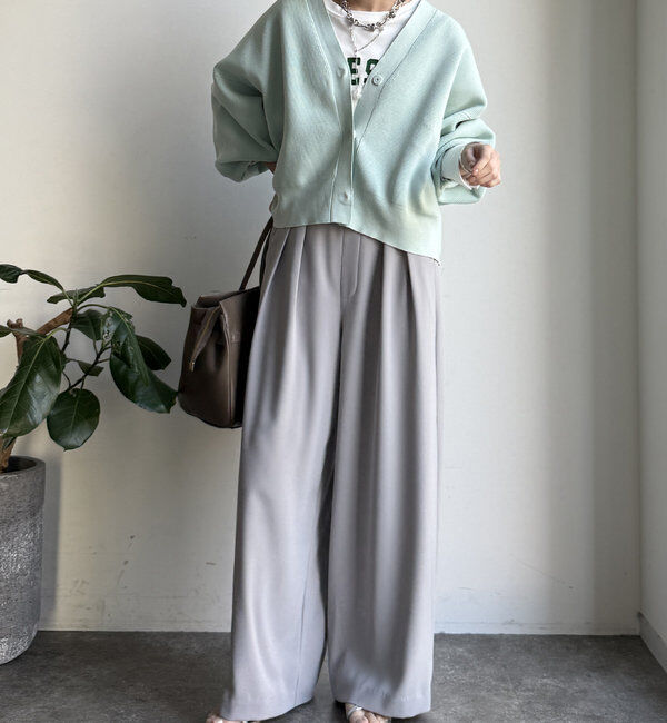  「【累計販売数3万枚突破/23色4サイズ展開！】タックワイドパンツ」|チノ|