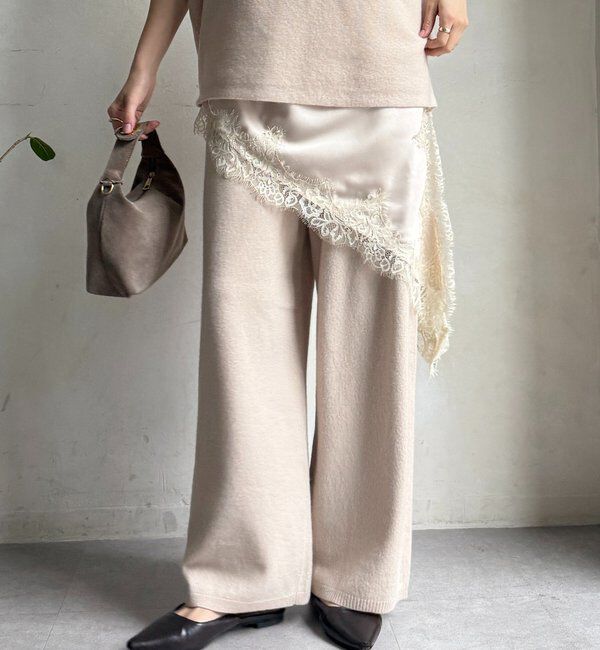  「メリノウール100％ニットパンツ」|チノ|