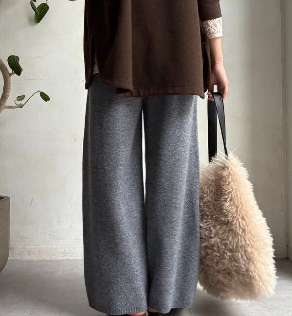  「メリノウール100％ニットパンツ」|チノ|