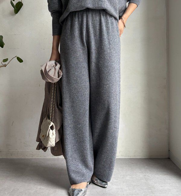  「メリノウール100％ニットパンツ」|チノ|