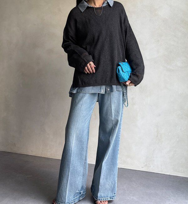  「ペーパーヤーンプルオーバー」|ニット・セーター|