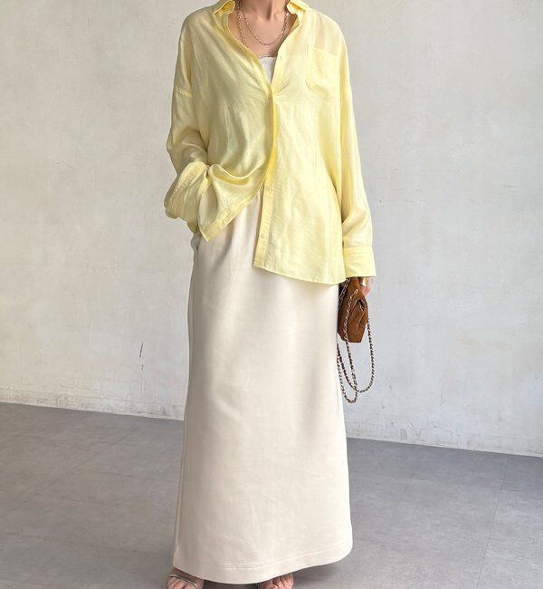  「【WEB限定/セットアップ可能】ストレッチダブルフェイスタイトスカート」|スカート|