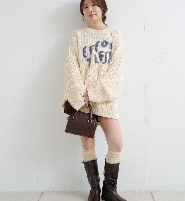  「【レザー&スエード/インソール】ルーズエンジニアブーツ」|ロングブーツ|