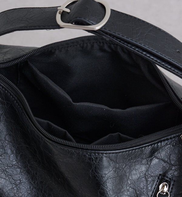  「【500mlペットボトル収納可】B フェイクレザームーンBAG」|その他|