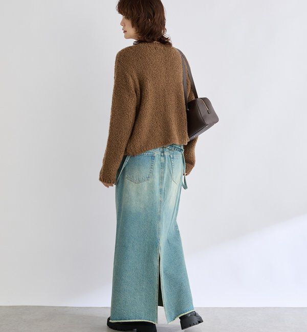  「【MONN.:.(モン)】LOOSE DENIM SKIRT」|スカート|