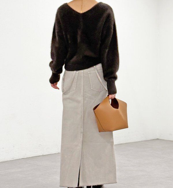  「【MONN.:.(モン)】LOOSE DENIM SKIRT」|スカート|