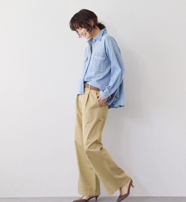  「【RIMH（リムエイチ）】バックフレアショートシャツ」|シャツ・ブラウス|