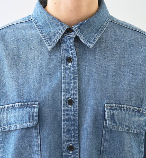  「【RIMH（リムエイチ）】バックフレアショートシャツ」|シャツ・ブラウス|