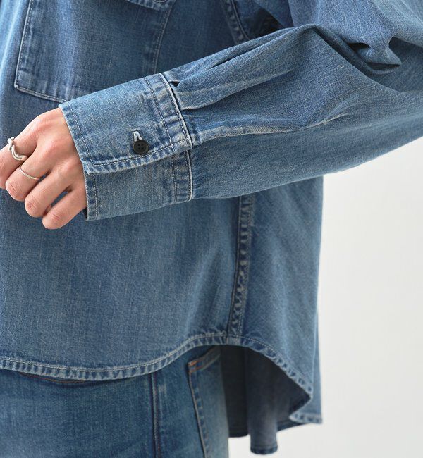  「【RIMH（リムエイチ）】バックフレアショートシャツ」|シャツ・ブラウス|