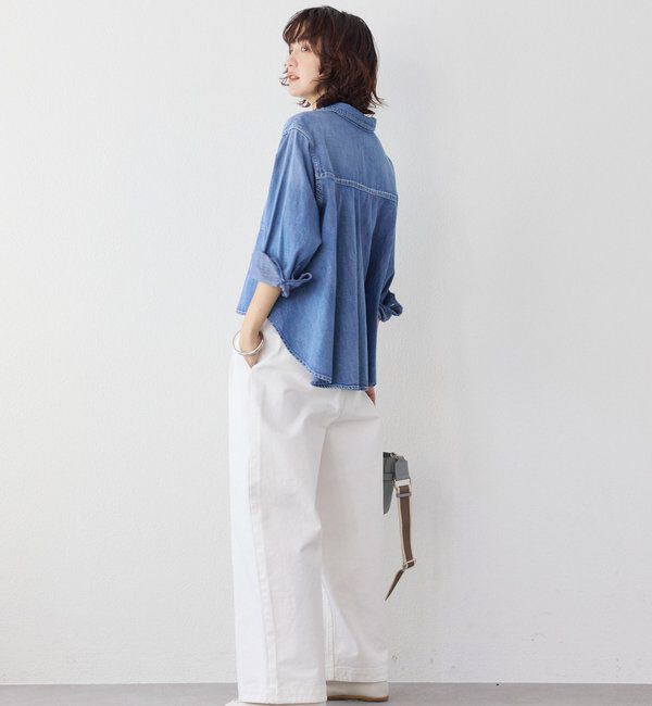  「【RIMH（リムエイチ）】バックフレアショートシャツ」|シャツ・ブラウス|