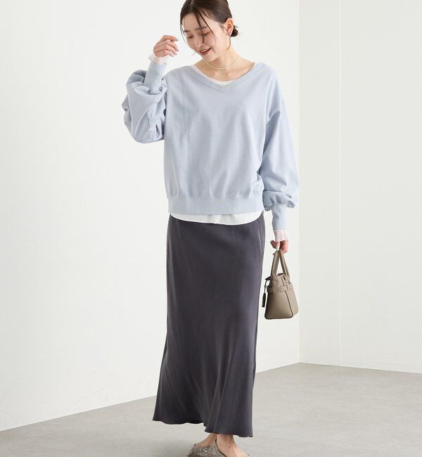  「【前後２way仕様】ボートネック2wayスウェット」|Tシャツ・カットソー|