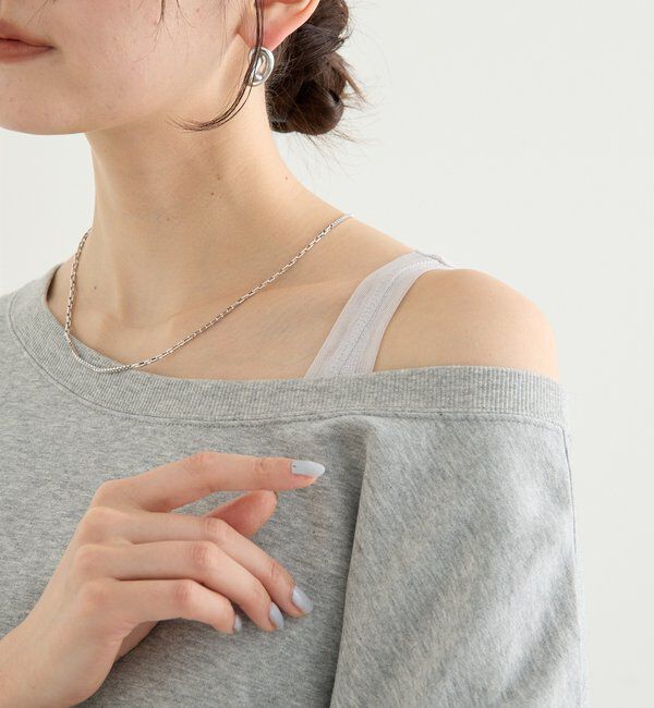  「【前後２way仕様】ボートネック2wayスウェット」|Tシャツ・カットソー|