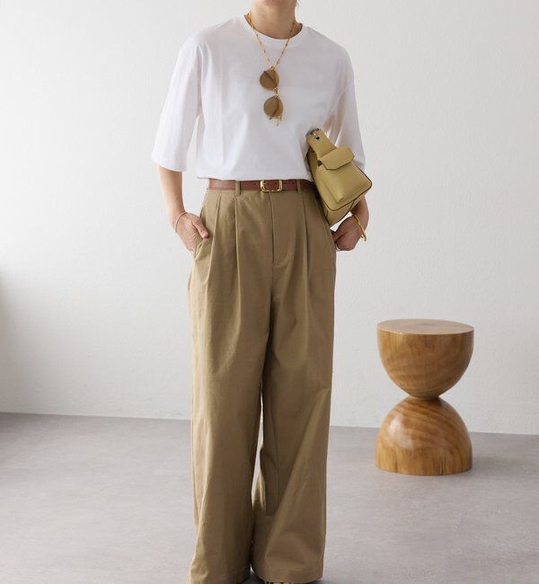  「【接触冷感/UVカット機能付き】ゴブソデクルーネックTee」|Tシャツ・カットソー|