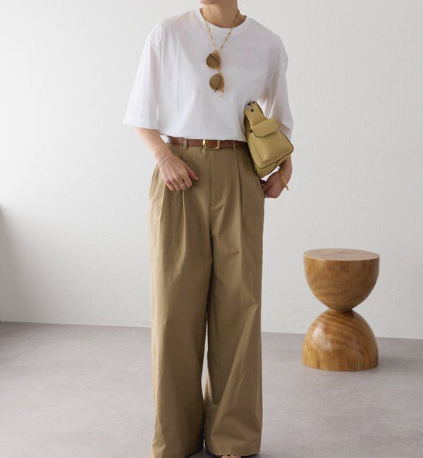  「【接触冷感/UVカット機能付き】ゴブソデクルーネックTee」|Tシャツ・カットソー|