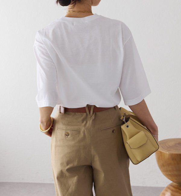  「【接触冷感/UVカット機能付き】ゴブソデクルーネックTee」|Tシャツ・カットソー|