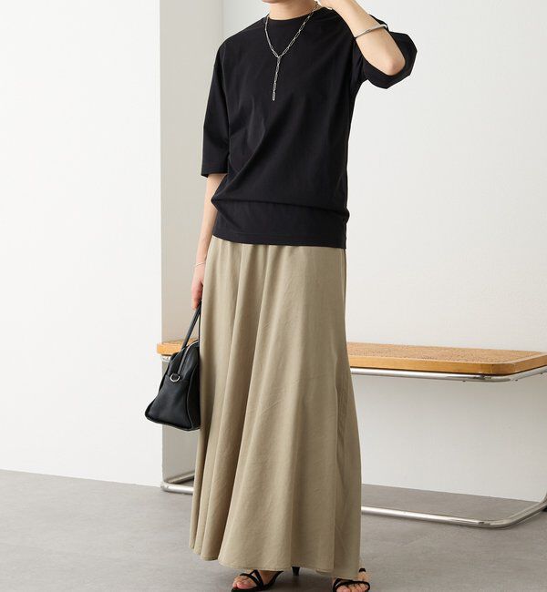  「【接触冷感/UVカット機能付き】ゴブソデクルーネックTee」|Tシャツ・カットソー|