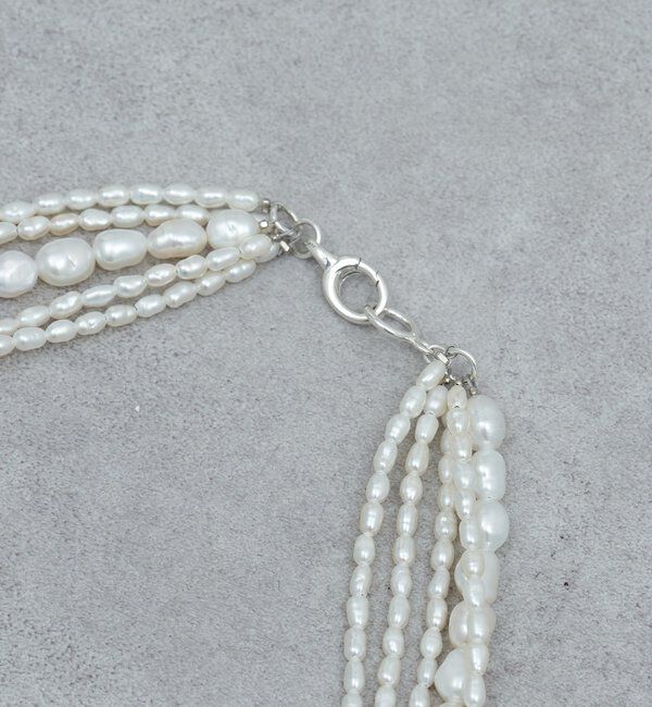  「【2.718】MIXパール5連ネックレス」|リング|