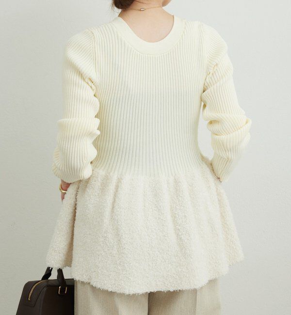  「【手洗い可】ファンシーペプラムカーデ」|ニット・セーター|