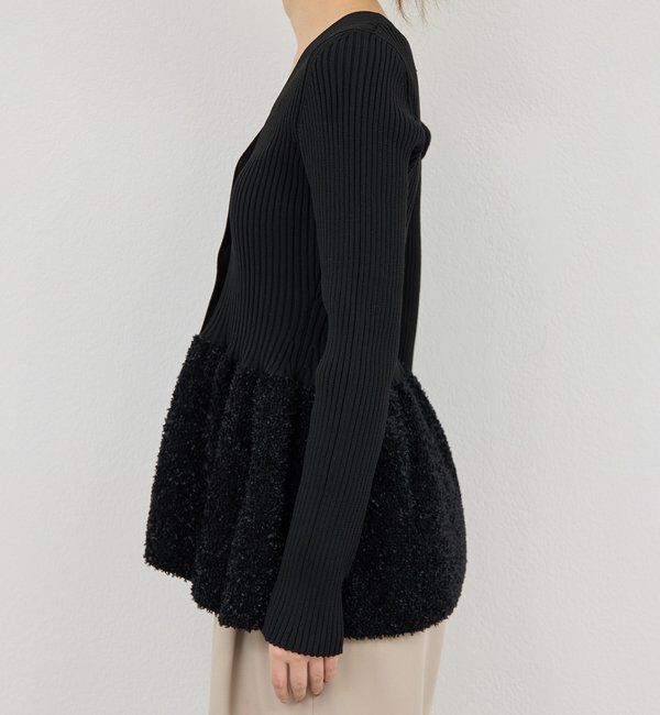  「【手洗い可】ファンシーペプラムカーデ」|ニット・セーター|