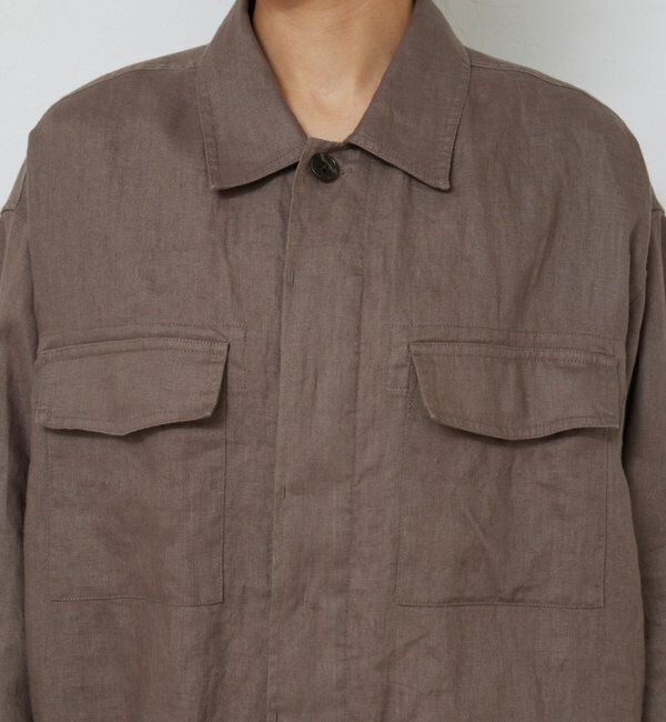  「リネンミリタリーシャツブルゾン」|ベスト・ジレ|