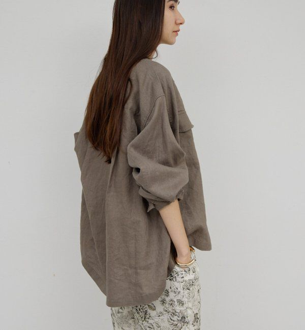  「リネンミリタリーシャツブルゾン」|ベスト・ジレ|