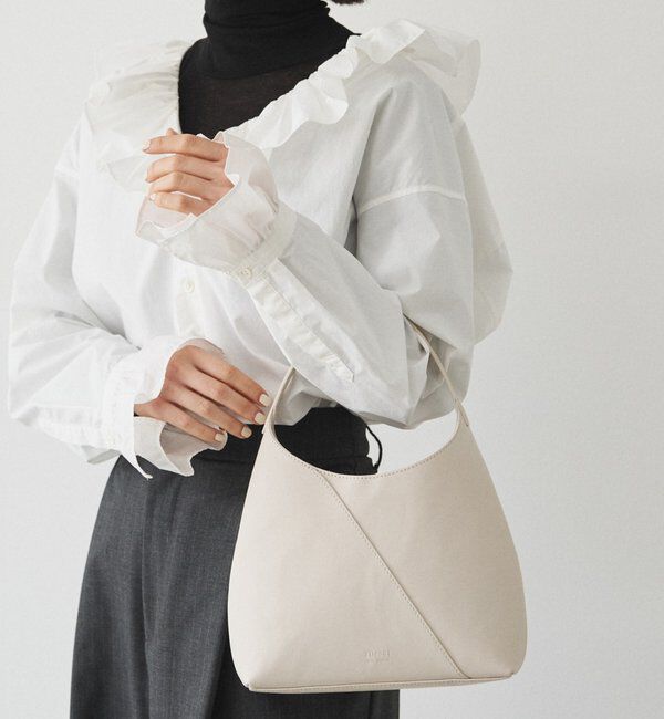  「スムースレザー2WAYミニトートバッグ」|トートバッグ|アイボリー