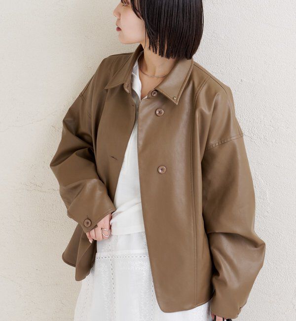  「レザーシャツジャケット」|ブルゾン・スタジャン|