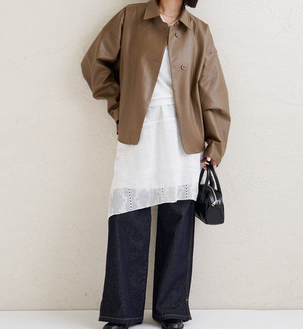  「レザーシャツジャケット」|ブルゾン・スタジャン|