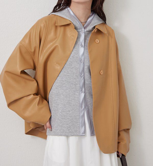  「レザーシャツジャケット」|ブルゾン・スタジャン|