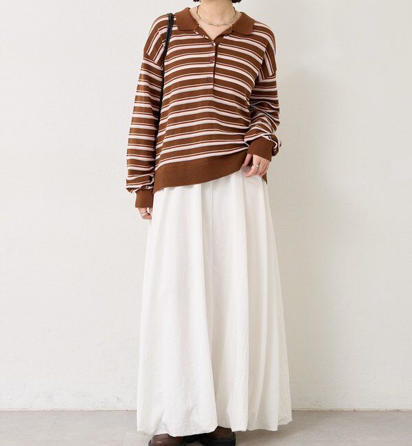  「マルチボーダーポロニット」|ニット・セーター|