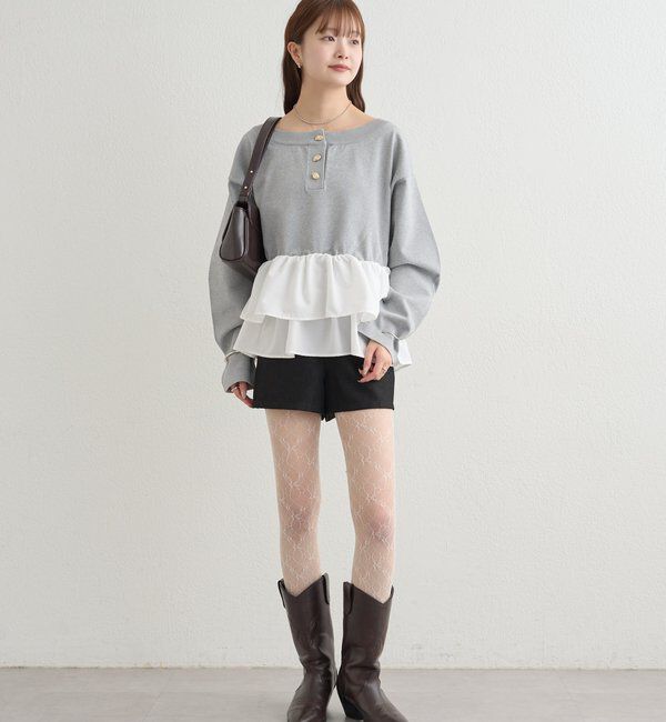  「ペプラムヘンリーニット」|ニット・セーター|